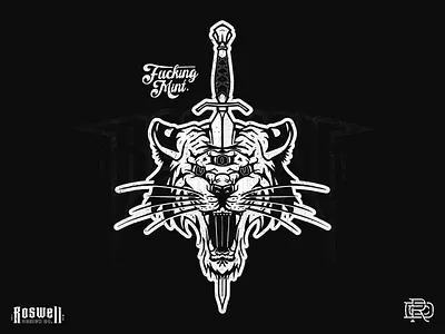 Roswell Design Co. adobe illustrator branding graphic design grungy illustration logo personal brand tiger