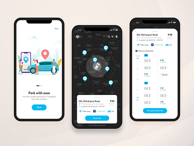 Car Parking Application Concept branding car parking car parking app ia information architecture ios app design mobile app product design ui ux ui design usability user experience user interface user interface design user research ux desgin visual visual design visual designs visualization