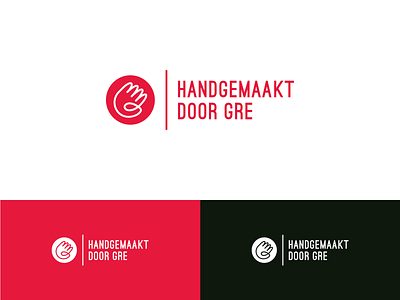 Logo Handgemaakt door Gré branding crafts hand handcrafted handmade logo