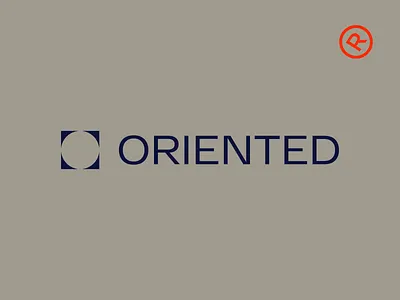 Oriented app branding design flat logo mark typography ui ux vector