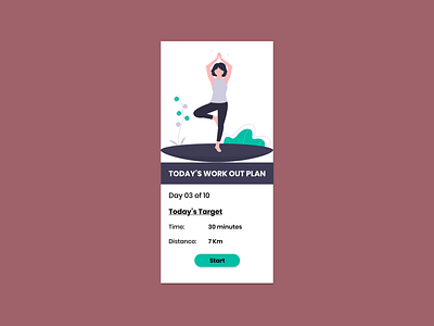 Daily UI 062 - Daily Workout daily 100 challenge daily ui daily ui challenge dailyui dailyui062 dailyui62 dailyuichallenge figma figma design figmadesign ui ux workout workout app