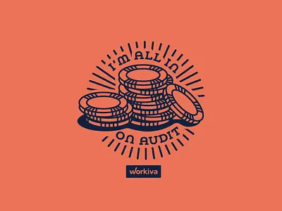 All in for Audit illustration las vegas poker screenprint