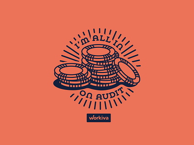 All in for Audit illustration las vegas poker screenprint