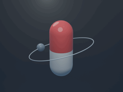 Pill Planet 3D_2 - Animated 3d art animated gif blender3d render