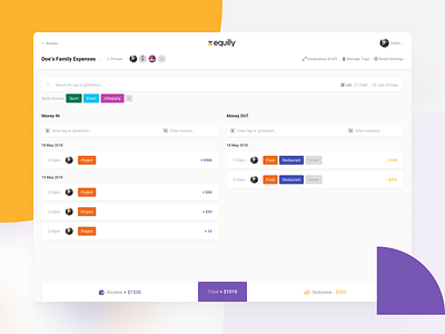 Equilly Dashboard app dashboard dashboard design finance finance app finance business ui ux web web app design