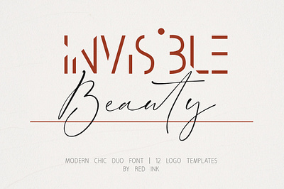 Invisible Beauty. Duo Font. branding creative logo design dribble font font design font duo invisible man letter lettering logo logodesign script font typography