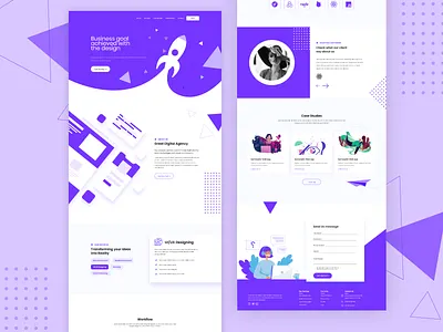 Digital Agency Landing Page adobe xd agency page adobe xd templates agency agency homepage agency landing page agency ui agency web template agency web theme alifemu business business agency digital digital agency landing page landing page for agency ui ui design web theme design