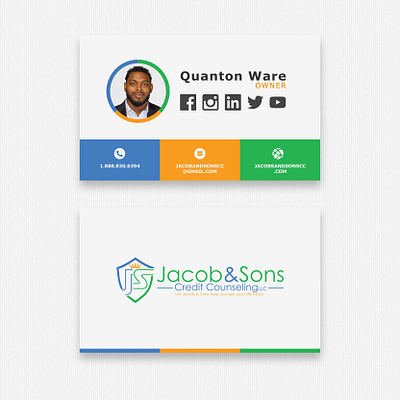 Jacob and Sons Business Cards business card design business cards