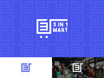 3 in 1 Mart brand identity branding identitydesign letterk logo logo design logodesign logomark logotype market mart monogram monogram logo