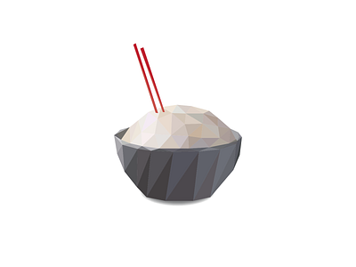 Rice to meet you design food illustration lowpoly lowpolyart pun puns rice