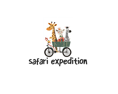 safari expedition animal brand identity colorful graphic design illustration logo