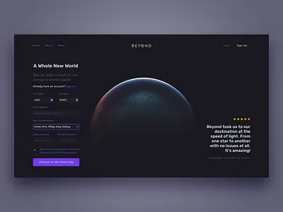 Sign Up adobexd createwithadobexd