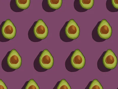 Avocados adobe fresco avocado avocados fruit guacamole illustration pattern pattern art pattern design purple vector illustration
