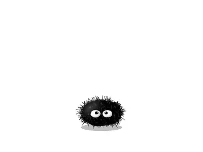 SUSUWATARI - DAY 013 2d 2d animation after effects animation character design ghibli illustration loop motion design soot sprite sprite studio ghibli