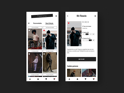 Paporeto Streetwear app app design design illustration nuts object product store typography ui uidesign ux ux design vector vitora