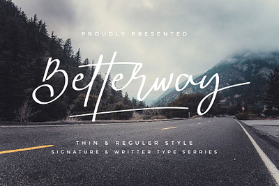 Betterway brand branding design envanto font font design lettering logo rantautype type vector