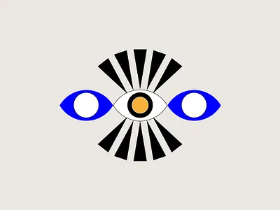Third Eye design geometric icon illustration logo shape vector