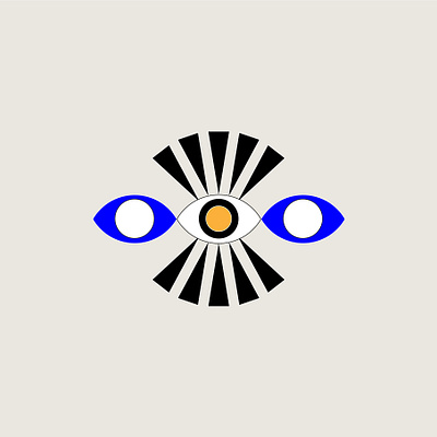 Third Eye design geometric icon illustration logo shape vector