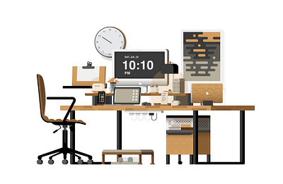 Dream Desk Setup desk illustration illustrator