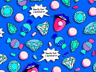 Tierra Whack Pattern color design diamonds geometric icon illustration illustrator pattern vector