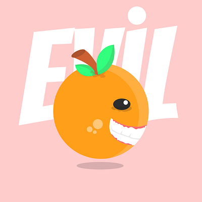 Evil Orange animation art artwork design flat flat design flat illustration flatdesign ilustrator vector