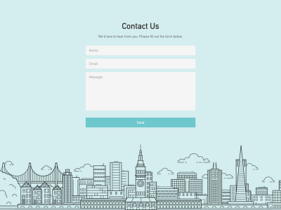 Contact Us city contact us daily ui dailyui design form san francisco ui ui challenge web design