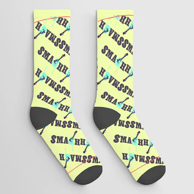 SMASH socks 2022 apparel creative product graphics logo original patterns skateboard socks