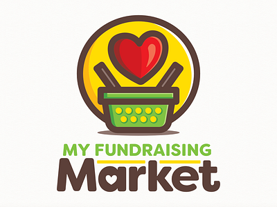 My Fundraising Market logo affinity designer branding charity fundraising logo market vector