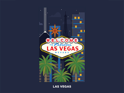 Las Vegas art casino city design illustration illustrator las vegas travel vector