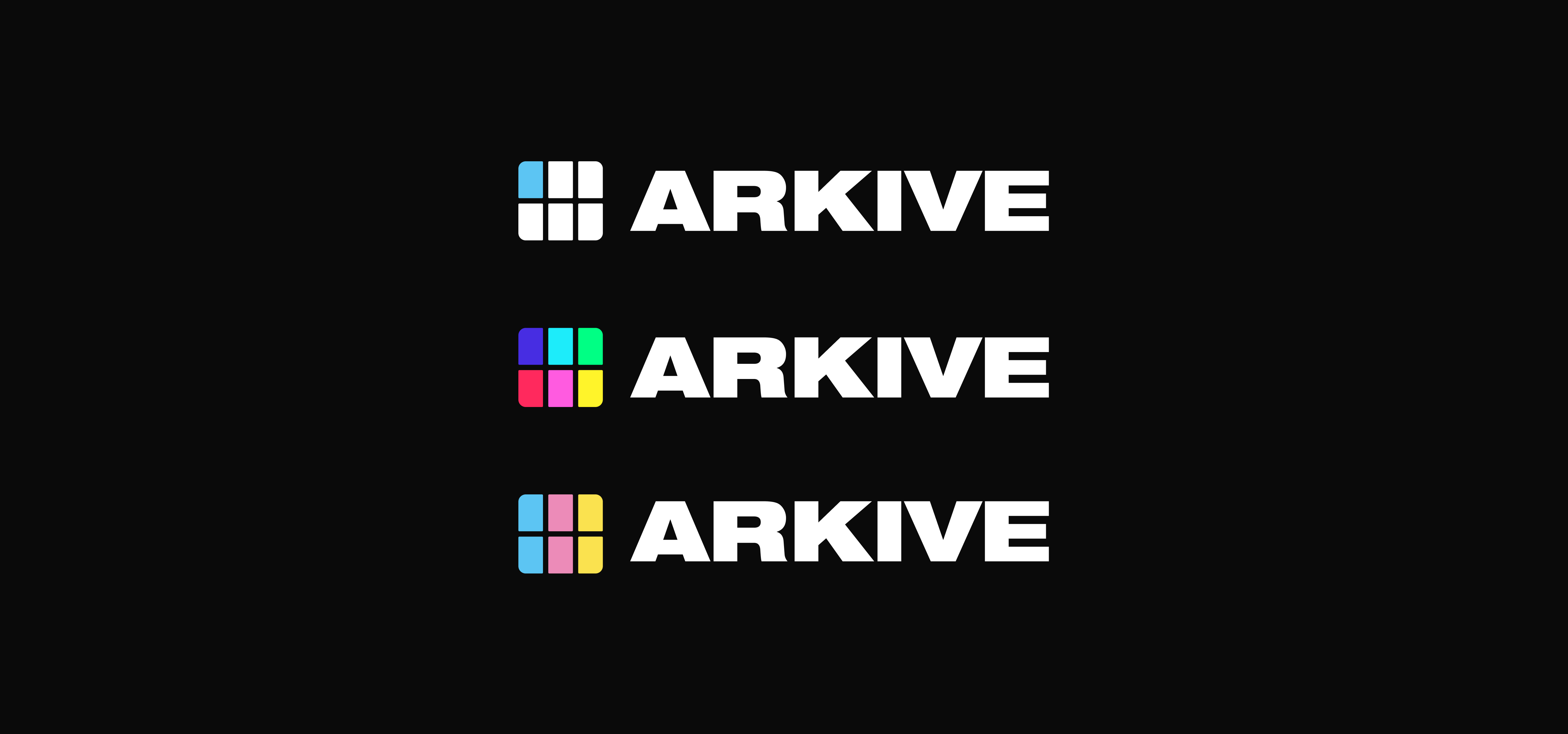 ARKIVE app branding design typography ui ux