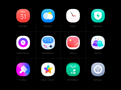 Summary of oppo theme icon design icon design ui app ui 品牌 设计 图标