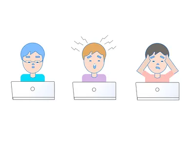 Remote working mood design illustration remote work vector web