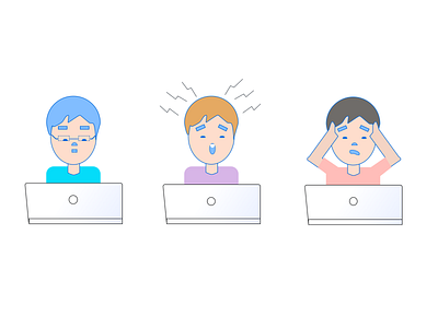 Remote working mood design illustration remote work vector web