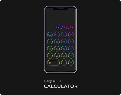 Calculator 100 days challenge 100 days of ui app branding design flat icon illustration minimal typography ui