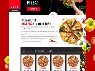 Pizza delivery web application design and development deliveryapp ecommerce elegant typography uberclone ubereats