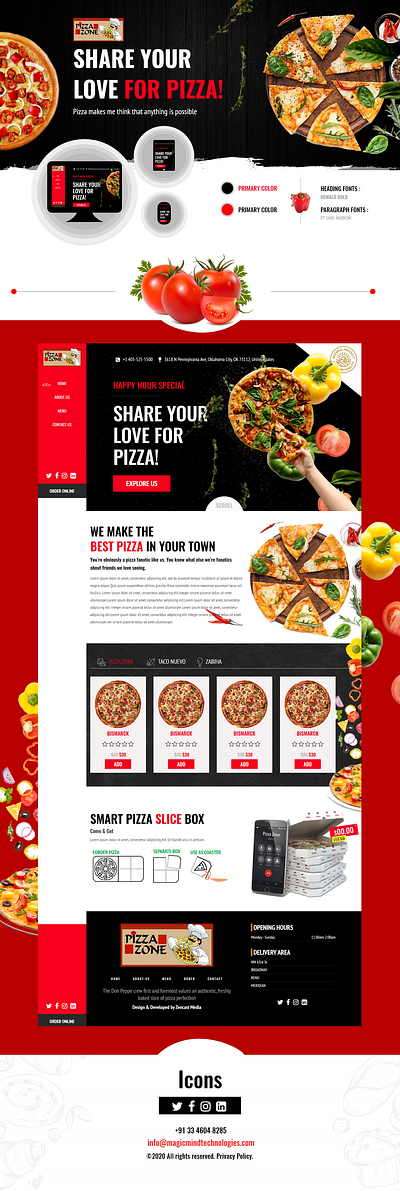 Pizza delivery web application design and development deliveryapp ecommerce elegant typography uberclone ubereats