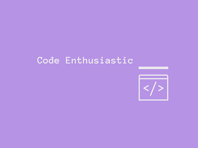 Code Enthusiastic logo brand brandidentity build business card card code coding creator design enthusiastic flat graphics identity logo logo design logo design concept mark software technology unique
