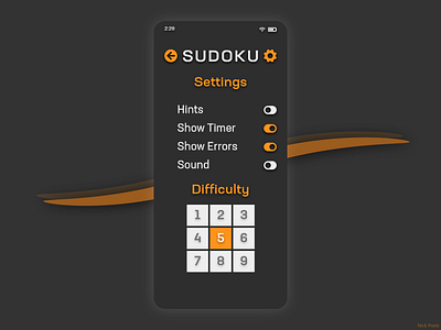 Daily UI 007 - Settings app apple dailyui dailyui007 dailyuichallenge design illustration sudoku ui ui mobile uidesign uiux ux vector