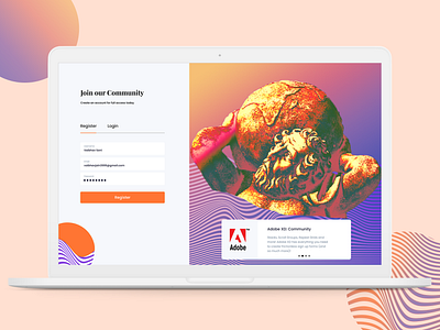 #CreateWithAdobeXD Sign Up abstract adobe adobe illustrator adobe photoshop adobe xd app art design forms illustrator minimal minimalism register form ui ui design ux web