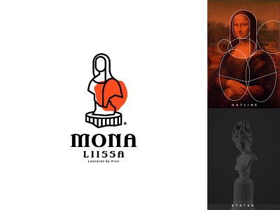 Mona Lisa adobe adobe illustrator brand and identity branding clean graphic graphic design grids illustraion illustration art logo logo design logo inspiration logotype mona lisa painting portrait symbol icon mark vector