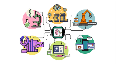 AI Illustration artificialintelligence design illustration machinelearning vector