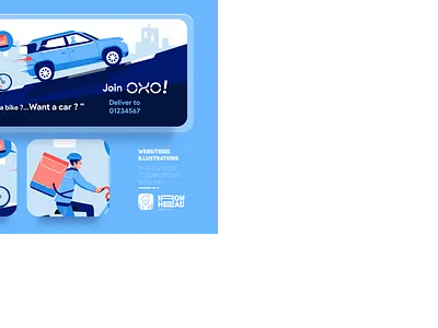 Website Illustrations : Oxo bike and car app bike bikers branding car city coronavirus covid19 design flatdesign illust illustration illustration art logo typography ui ux web webdesign website