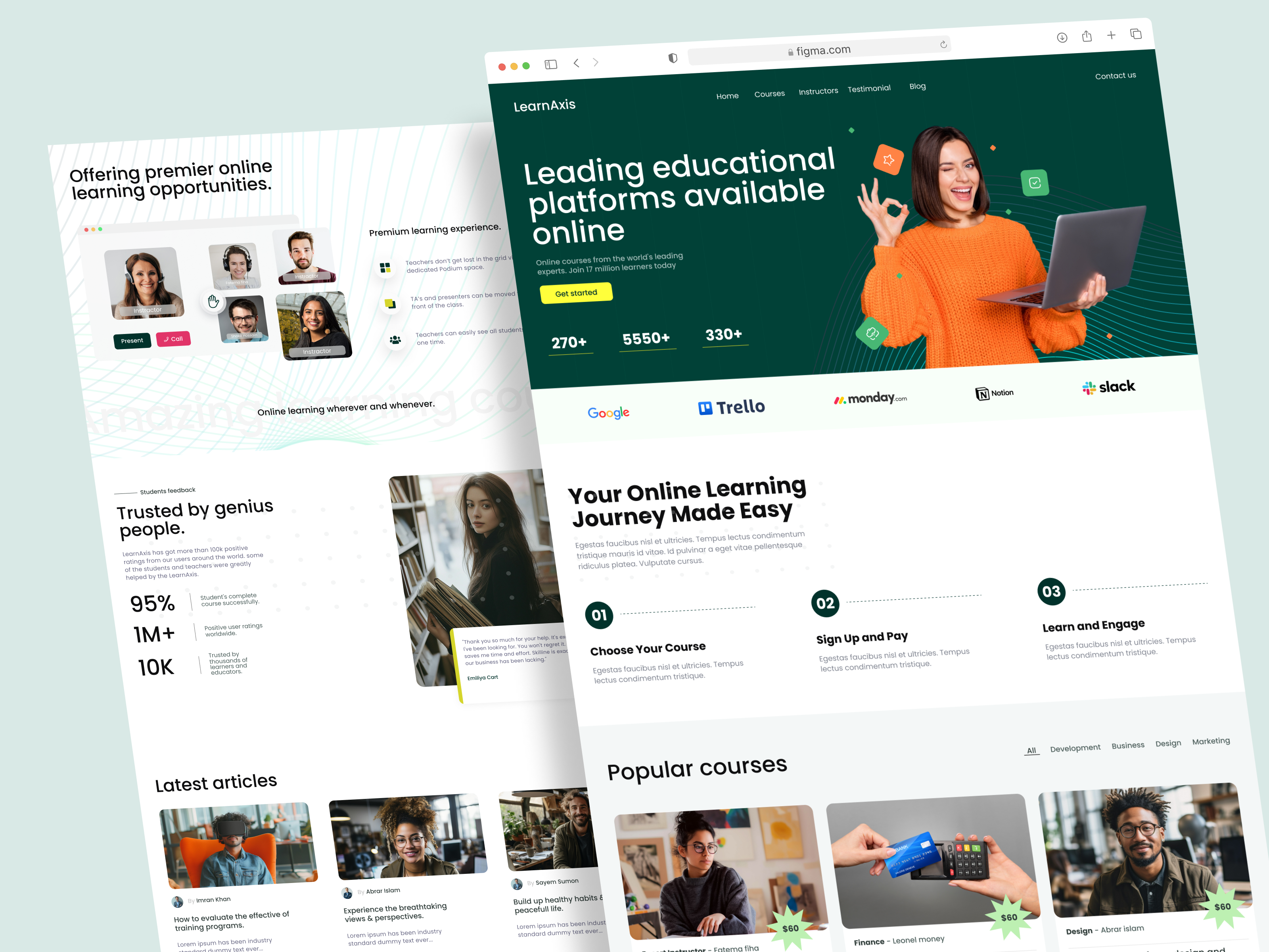 Learning Management System SaaS Landing Page UX/UI Design by Chapter 24 ...