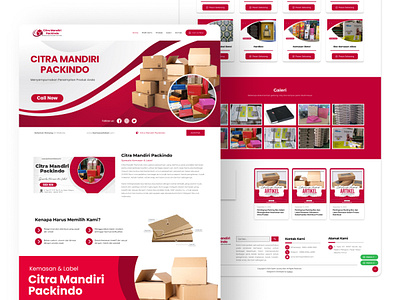 Citra Mandiri Packindo- Production Packaging and Labels Landing branding graphic design ui