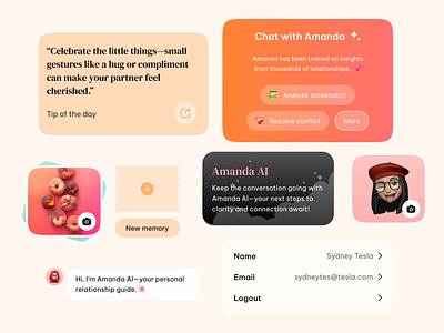 Amanda AI - Components design ui uidesign uiux