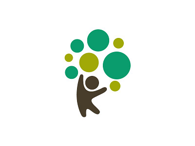 Happy kid tree logo academic child connection connects design designer education green happy happy kid icon illustration joy kid kids logo logos nature playful