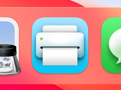 Printer / Fax Big Sur Style App Icon app apple big sur bigsur design dock fax icon mac macos neomorphism printer scan