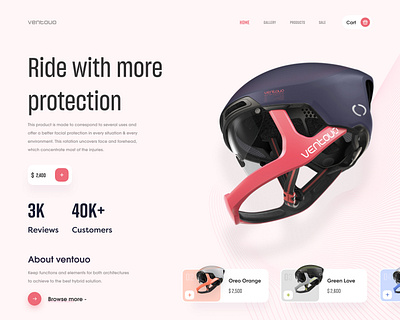 Helmet Web Header 2020 trends adobe app clean design figma flat header design ui ux web website