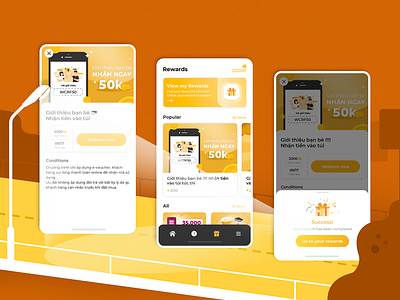 Reward app design illustration ui ux