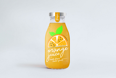 Orange Juice (premium restaurant label design) adobe design digital graphicdesign illustator illustration packagingdesign photoshop typography vector